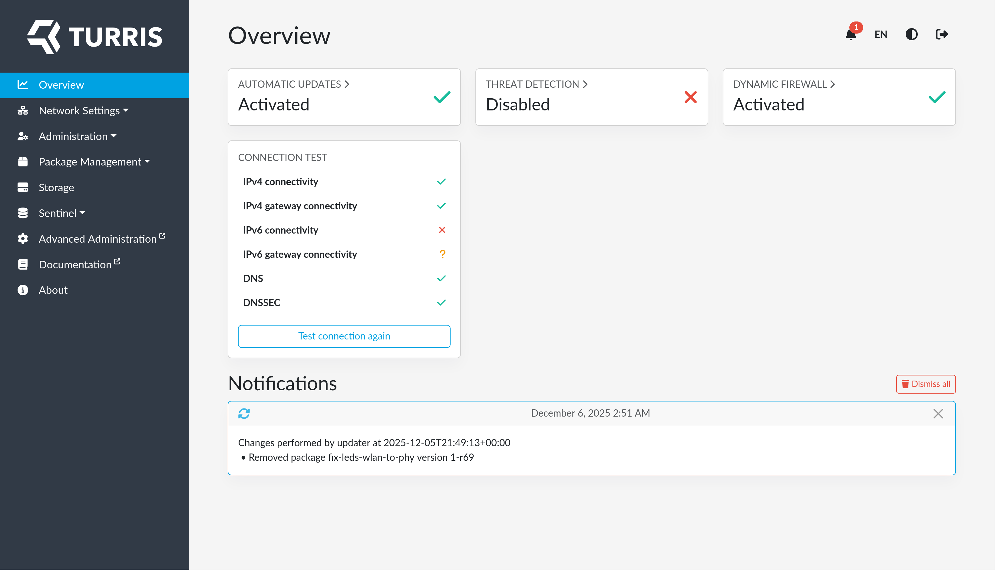Screenshot of the reForis overview page